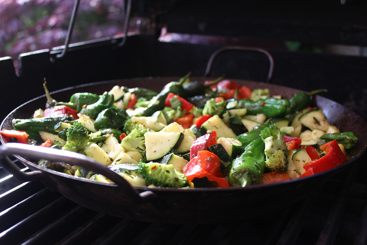 vegetable pan, grilled vegetables, cooking, healthy, zucchini, broccoli, paprika, grilling, nourishment, cooking, cooking, cooking, healthy, healthy, healthy, healthy, healthy, zucchini